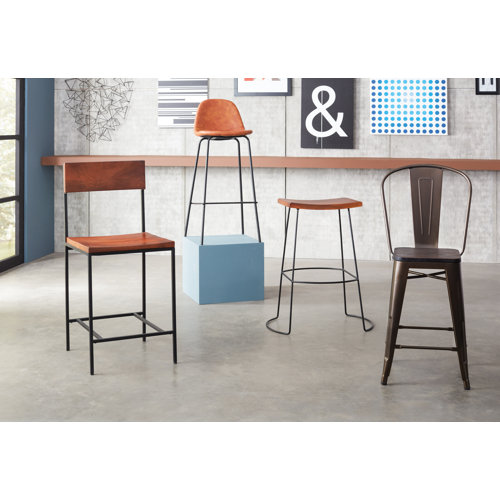 AllModern Kody Vegan Leather Bar & Counter Stool & Reviews Wayfair